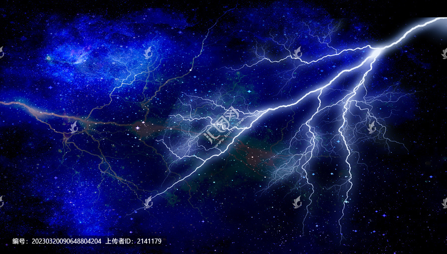 閃電的星空