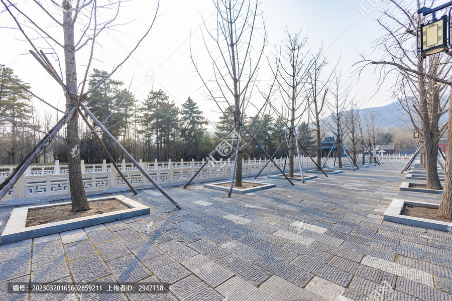 山西太原晋祠公园景观