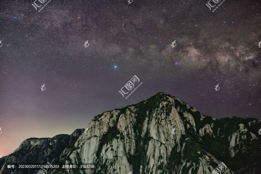 西岳华山星空银河