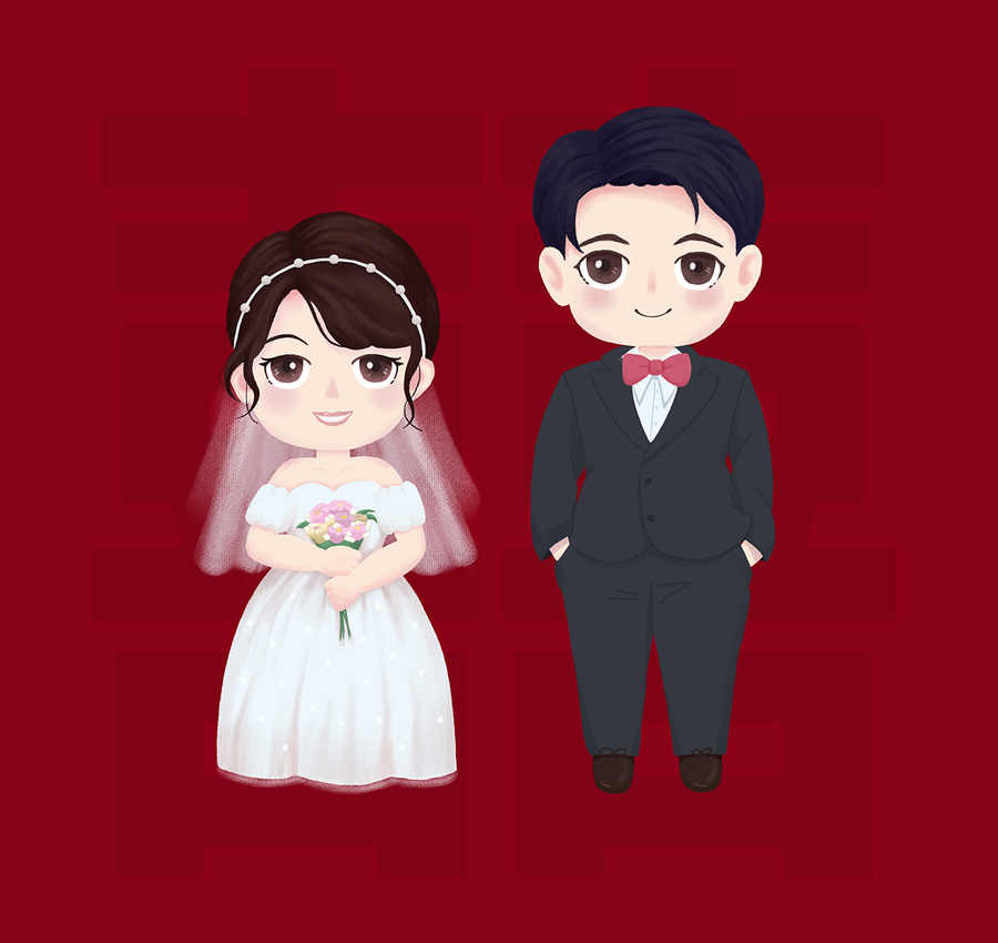 婚紗照Q版