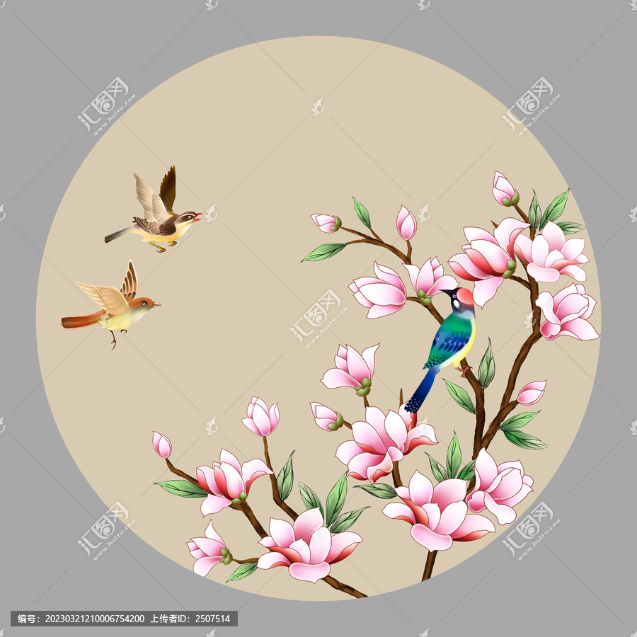 粉色玉蘭花