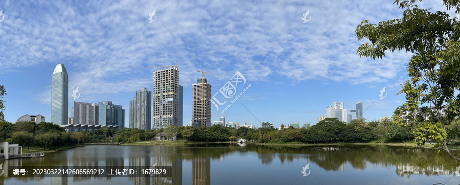 绿色湖景房地产楼书高清背景