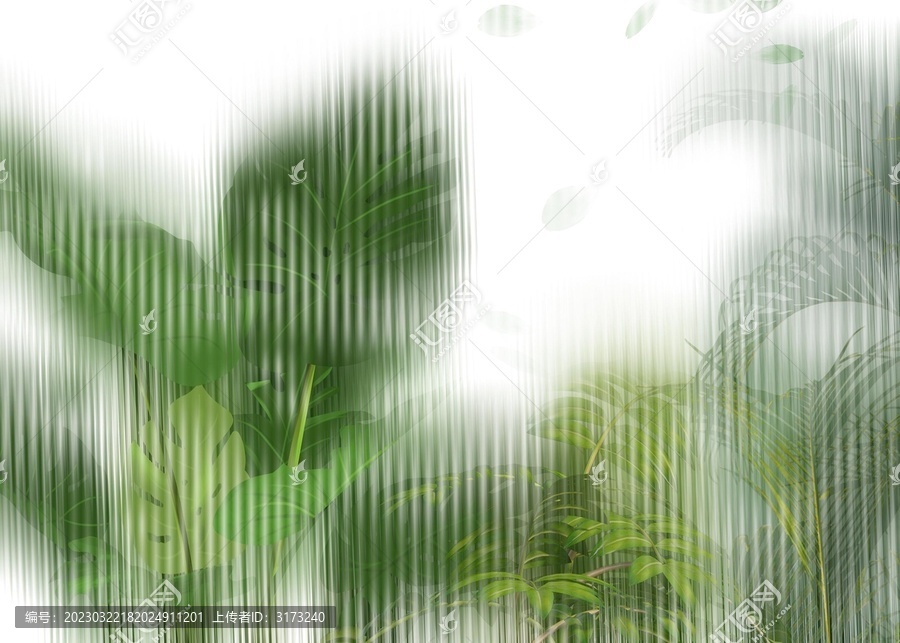 小清新植物玻璃背景