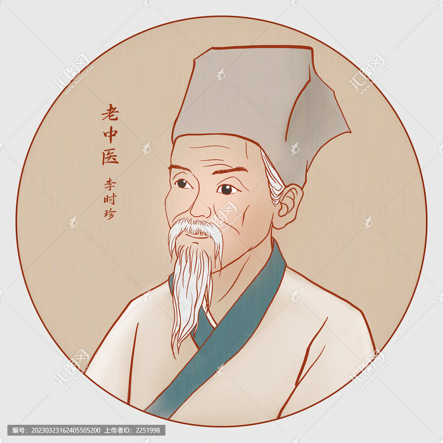 老中醫(yī)宣傳半身頭像