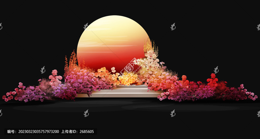 落日婚禮效果圖