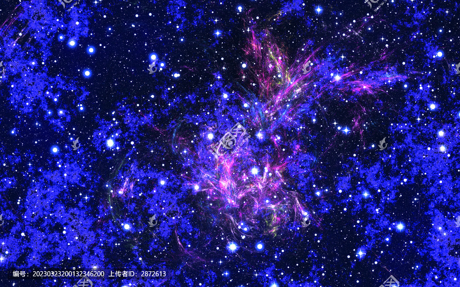 藍(lán)紫色唯美夢幻星空背景