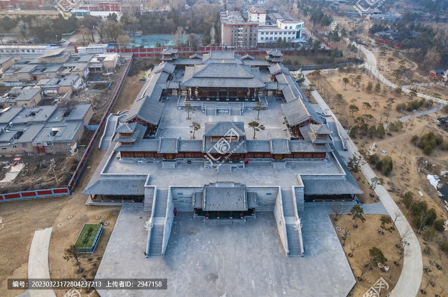 山西太原晋祠公园景观