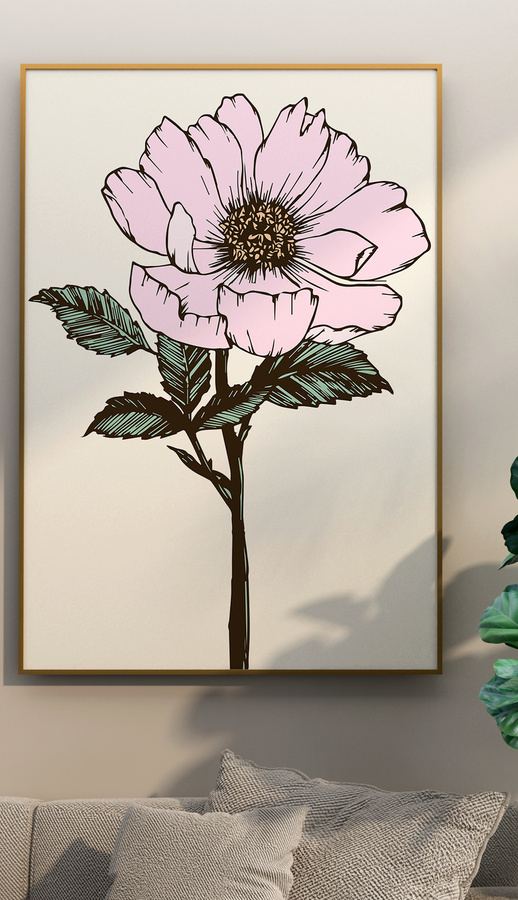 復(fù)古花園北歐花朵花卉裝飾畫