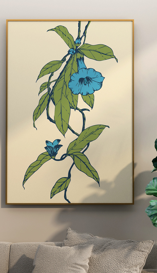 復(fù)古花園北歐花朵花卉裝飾畫(huà)