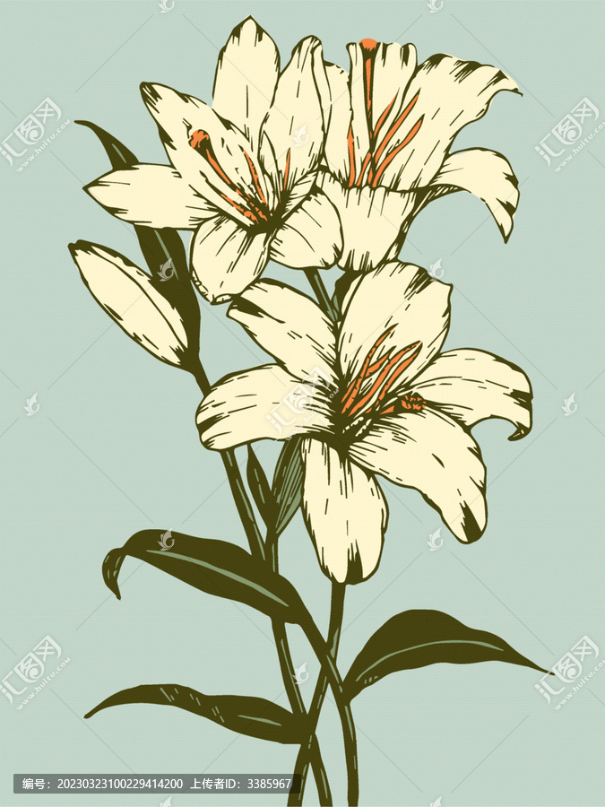 復(fù)古花園北歐花朵花卉裝飾畫