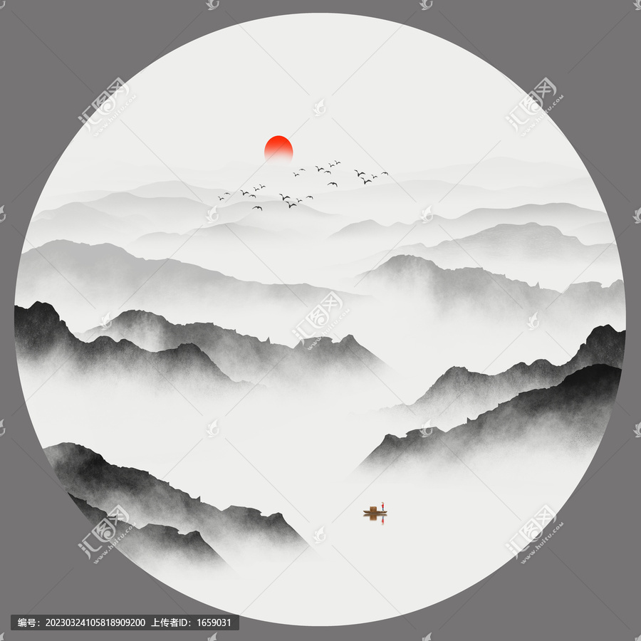 新中式水墨山水