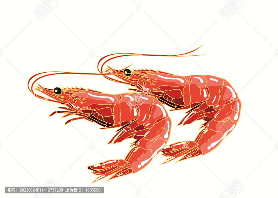 大蝦插畫分層