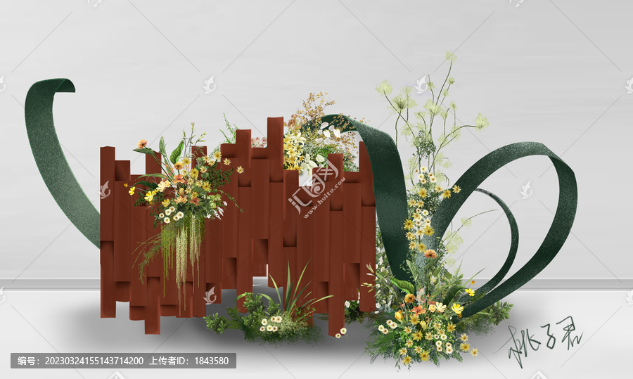 綠植婚禮小布景