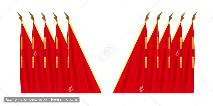 高清分層旗幟素材