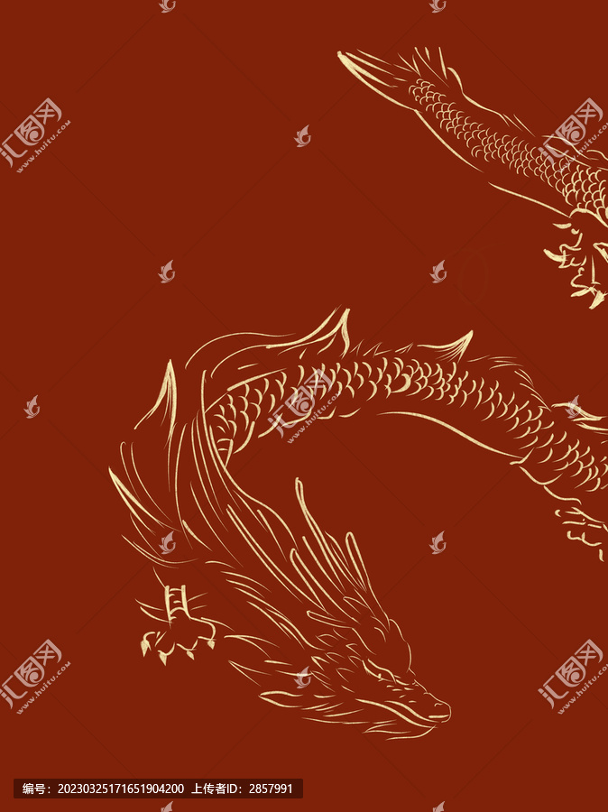 龍紋樣式高分辨率300dpi