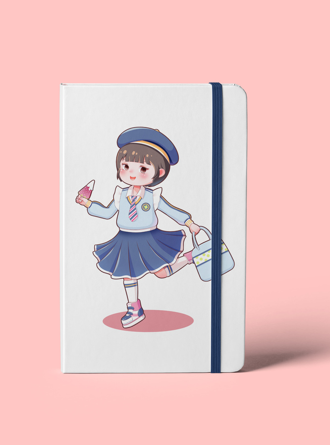 卡通學(xué)生小女孩免摳元素