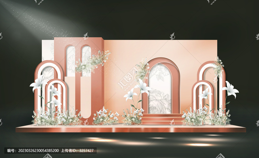 簡(jiǎn)約婚禮迎賓區(qū)效果圖