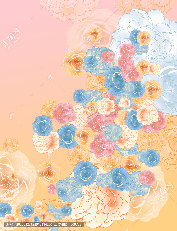 彩色茶花世界