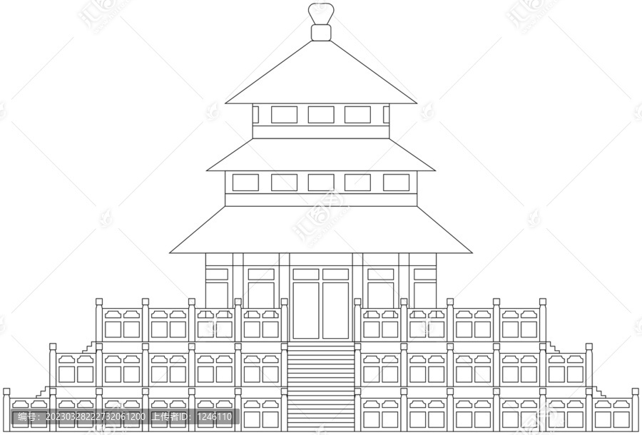 線性古典建筑