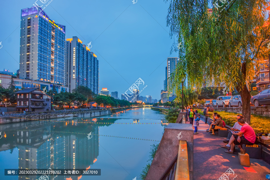 成都市南河夜景