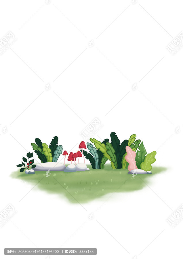小清新可愛植物插畫