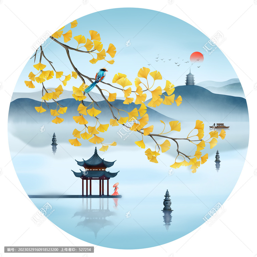 古風(fēng)山水插畫