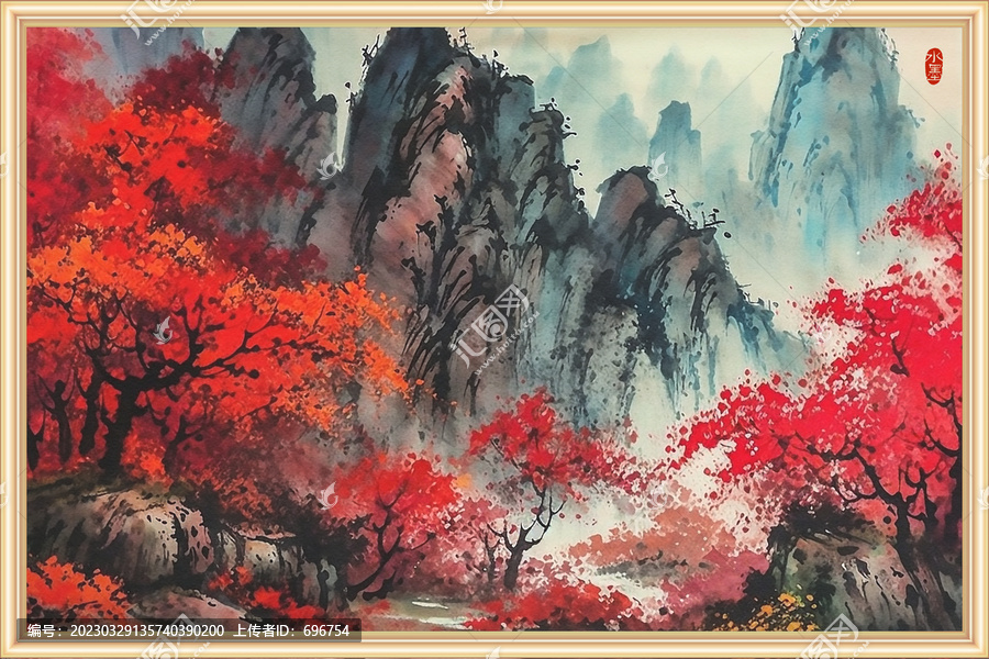 水墨山水装饰画