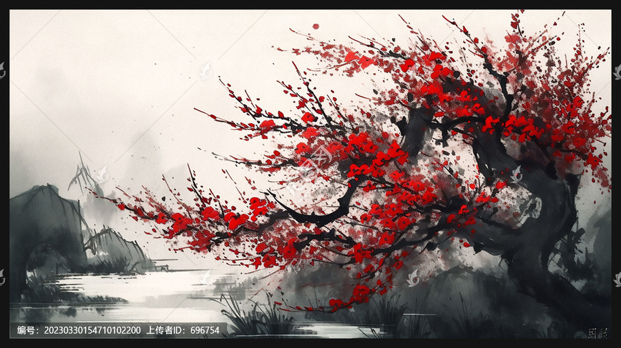 梅花裝飾畫
