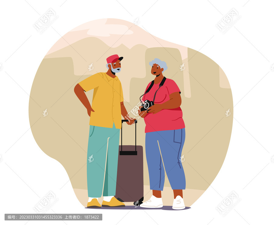 老夫妻一起出国旅行插图