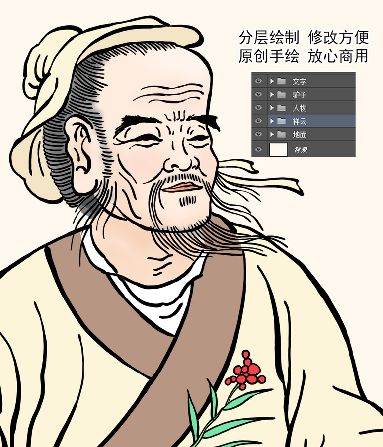 古代神醫(yī)華佗插畫