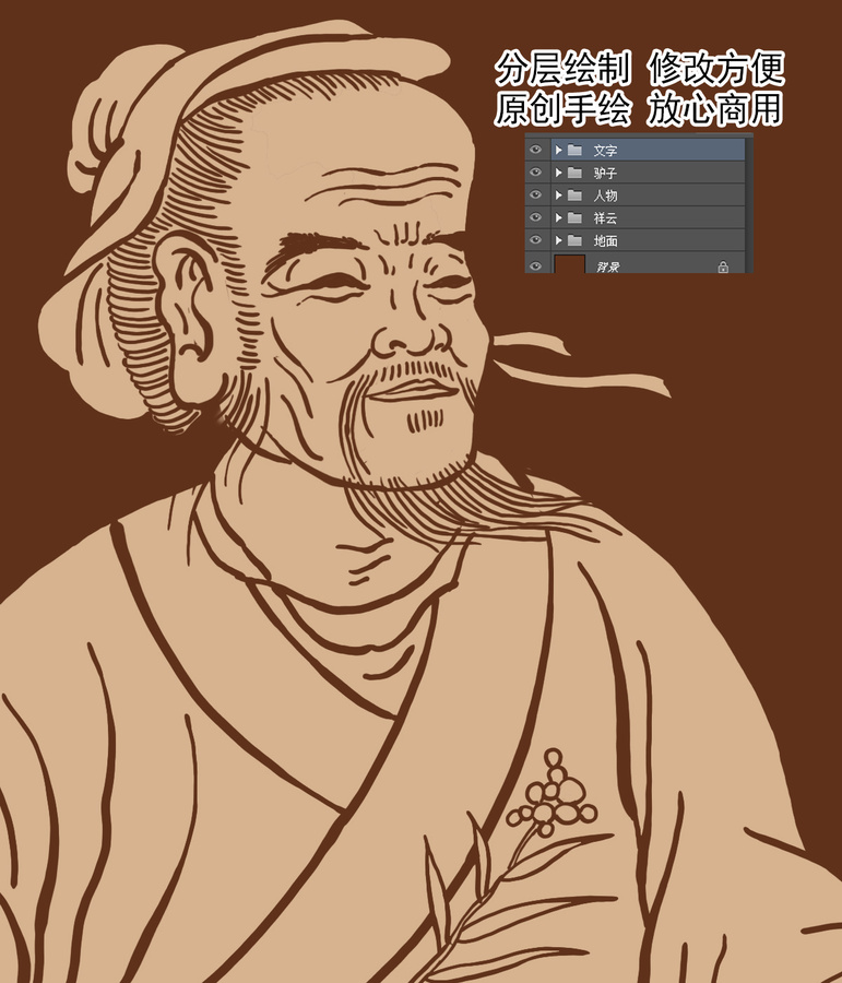古代神醫(yī)華佗插畫