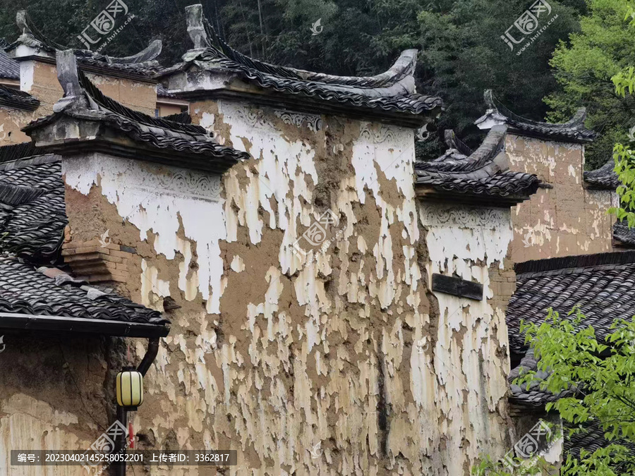 古老村建筑山墙痕迹