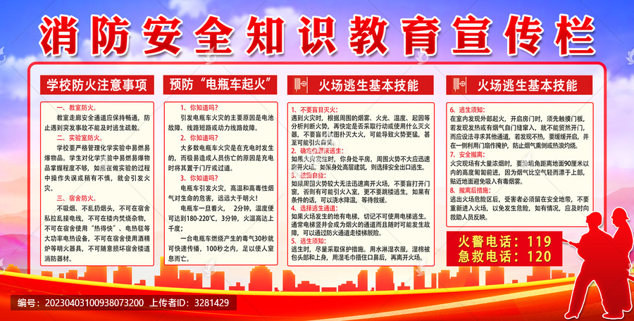 消防安全知識(shí)宣傳欄