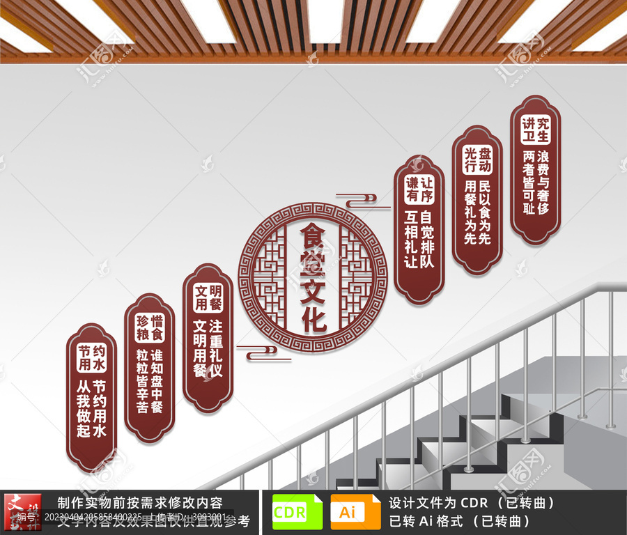 食堂樓梯文化墻