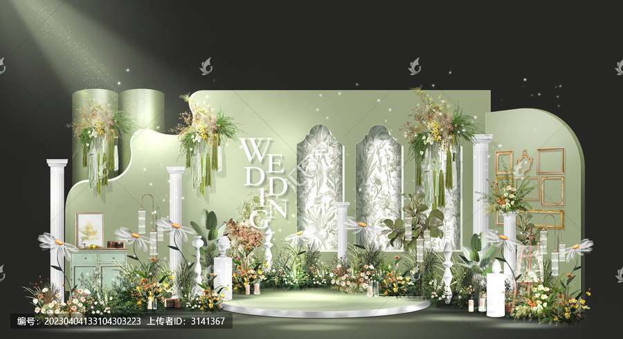 法式花園風(fēng)婚禮迎賓區(qū)