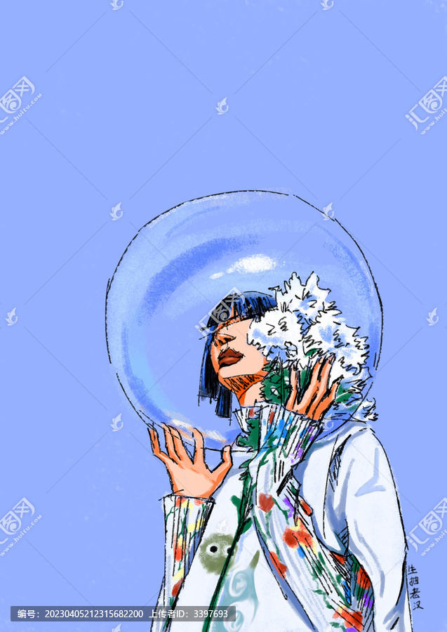 時(shí)尚手繪插畫