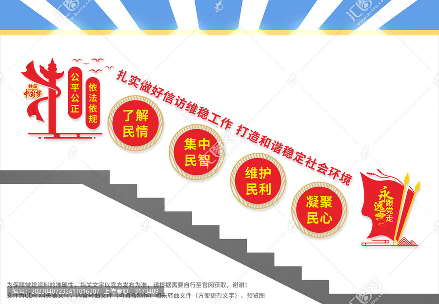信訪樓梯文化墻