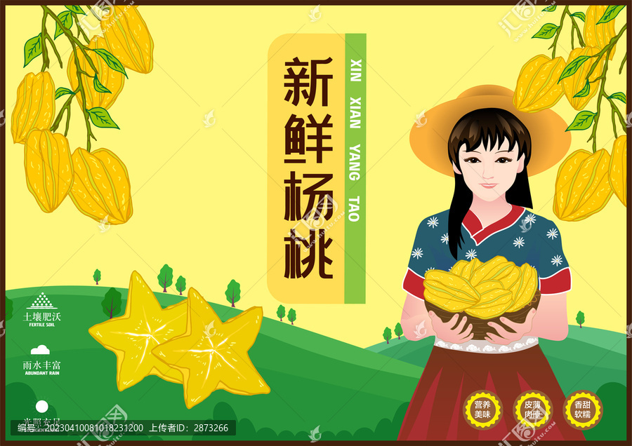 楊桃包裝插畫