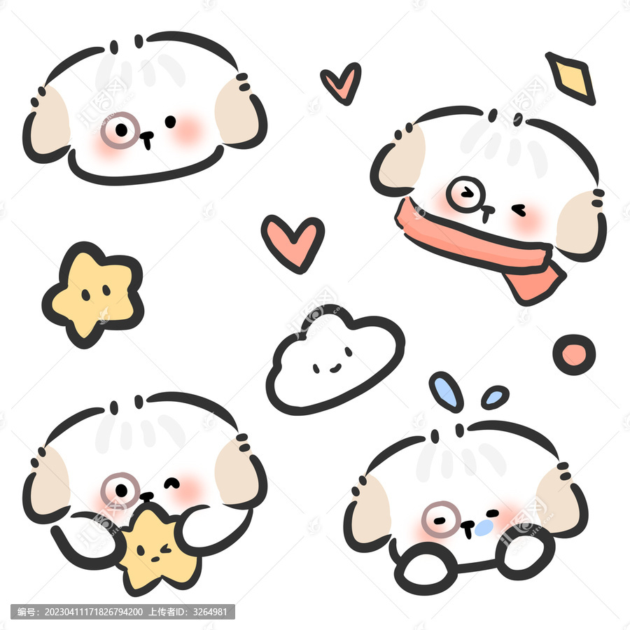 小狗手賬貼紙