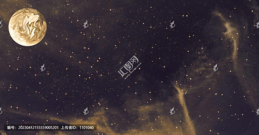 黑金色浪漫星空