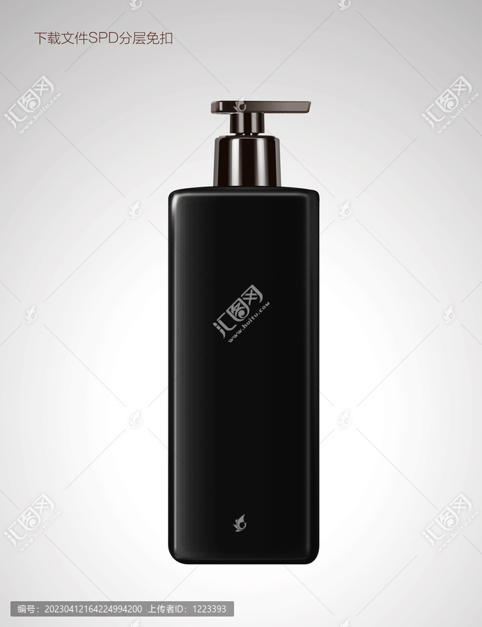 黑色洗發(fā)水瓶子