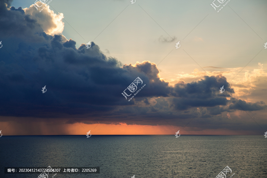 海岛日落夕阳