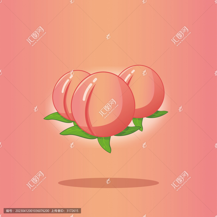 新鮮水蜜桃桃子