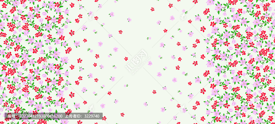 米底粉紅雙邊定位花