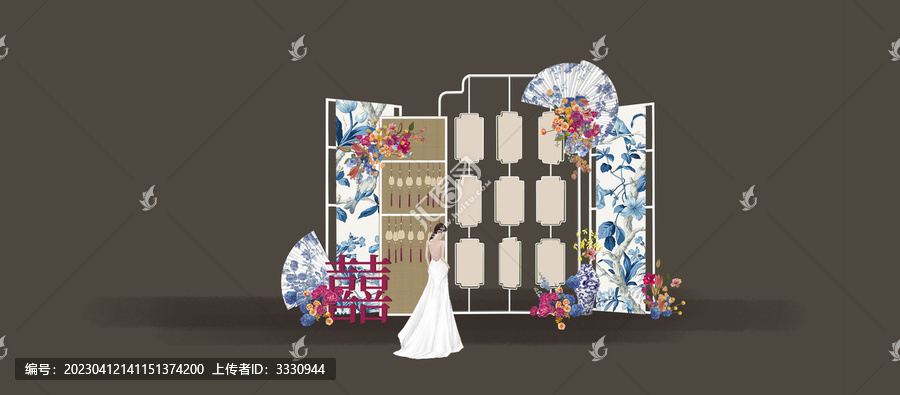 新中式南陽(yáng)風(fēng)婚禮照片墻