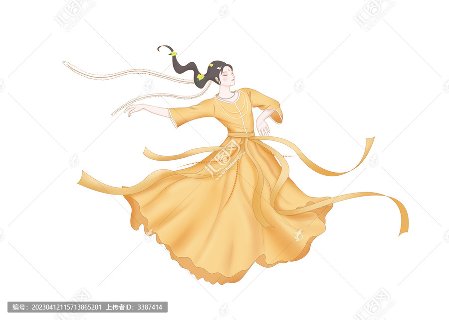 古风唯美仙女手绘插画