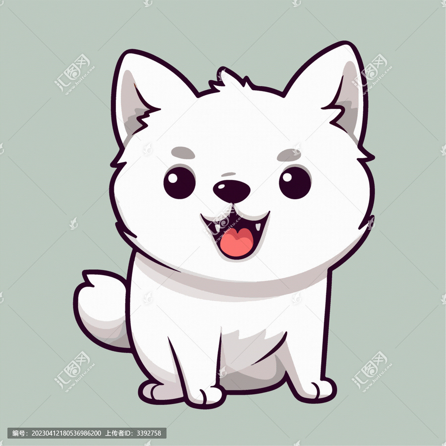卡通愛斯基摩犬