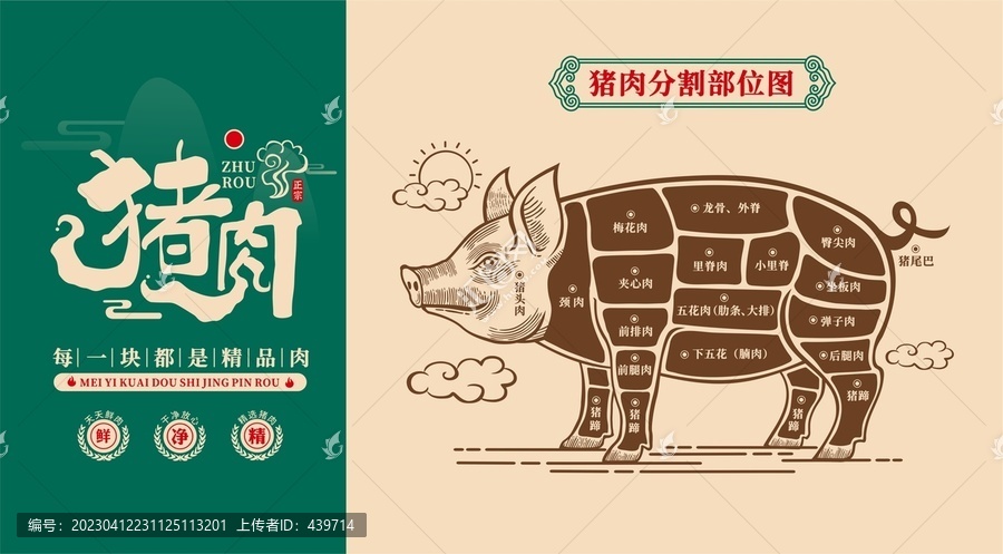 豬肉分割圖