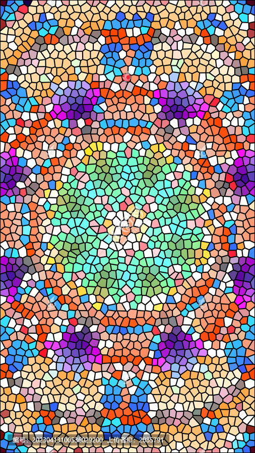 幾何彩色教堂玻璃圖案