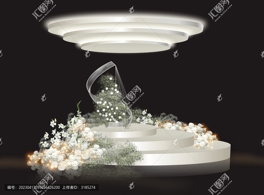 香檳色高級婚禮迎賓效果圖